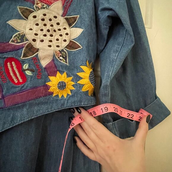 Vintage Denim Jean Dress | Classic 90s Button-Up Midi Dress | Retro Chic - Picture 5 of 6